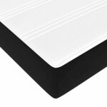vidaXL Lit à ressorts avec matelas Noir 160 x 220 cm tissu
