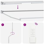 vidaXL Cadre de store rétractable électrique Blanc 3 x 2 m Aluminium