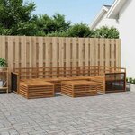 vidaXL Ensemble de canapés d'extérieur 7 pc Naturel