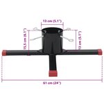 vidaXL Support de sapin de Noël noir 61x61x15 5 cm