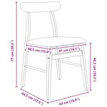 vidaXL Chaise de salle à manger 2 Pièces Marron foncé et Noir