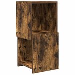 vidaXL Meuble d'angle Chêne fumé 30 5x30x65cm Bois d'ingénierie