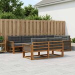 vidaXL Ensemble de canapés d'extérieur 7 Pièces Naturel et Anthracite
