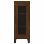 vidaXL Buffet haut Chêne marron 34 5x34x180 cm Bois d'ingénierie