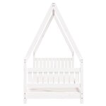 vidaXL Cadre de lit pour enfants blanc 80x200 cm bois de pin massif