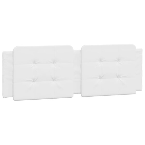 vidaXL Coussin de tête de lit Zadar blanc 152 cm similicuir