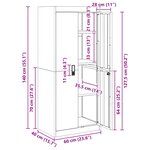 vidaXL Armoire de rangement Rose 60 x 40 x 140 cm Acier