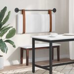 vidaXL Tête de lit suspendue Blanc PU antique