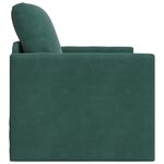 vidaXL Canapé-lit avec coussin Vert foncé 74 x 77 x 81 cm Velours