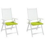 vidaXL Coussins de chaise de jardin lot de 2 vert vif 50x50x4 cm