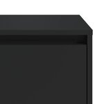 vidaXL Table de chevet noir 45x34x44 5 cm bois d’ingénierie