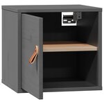 vidaXL Armoire murale Gris 31 5x30x30 cm Bois de pin massif
