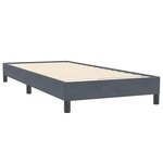 vidaXL Sommier à lattes de lit et matelas et LED gris foncé 90x220 cm velours