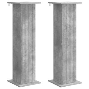 vidaXL Support de Plante 2 pc Gris béton 30 5 x 30 x 100 5 cm