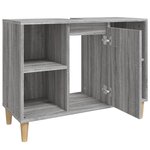 vidaXL Meuble d'évier sonoma gris 80x33x60 cm bois d'ingénierie