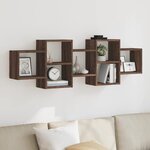 vidaXL Étagère murale chêne marron 129x18x42 cm bois d'ingénierie