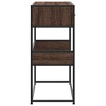 vidaXL Table console chêne marron 90x35x80 cm bois d'ingénierie