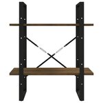 vidaXL Bibliothèque 2 niveaux Chêne brun 60x30x70 cm Bois d'ingénierie