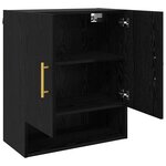 vidaXL Meuble mural Chêne noir 60 x 31 x 70 cm Bois d'ingénierie
