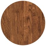vidaXL Plateau de table Autre Marron foncé Ø 30 x 4 cm Chêne massif