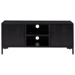 vidaXL Meuble TV Noir 110x35x48 cm Bois de pin massif