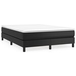 vidaXL Cadre de lit noir 140x190 cm similicuir