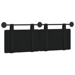 vidaXL Tête de lit suspendue Noir Tissu