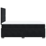vidaXL Sommier à lattes de lit avec matelas Noir 120x200 cm Velours