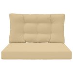 vidaXL Coussin de canapé d'extérieur 2 Pièces Beige Polyester