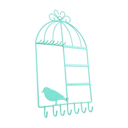 Porte bijoux cage à oiseaux home sweet home