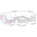 vidaXL Salon de jardin avec coussins 8 Pièces beige résine tressée