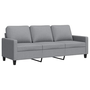vidaXL Canapé à 3 places Gris clair 180 cm Tissu