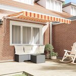 vidaXL Auvent Rétractable Rayure Multicolore 300x200 cm tissu