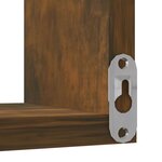 vidaXL Étagères d'angle murales 2 Pièces Chêne fumé 40x40x50 cm Bois