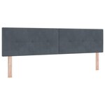 Lit à ressort vidaXL avec matelas gris foncé 180x200 cm en velours