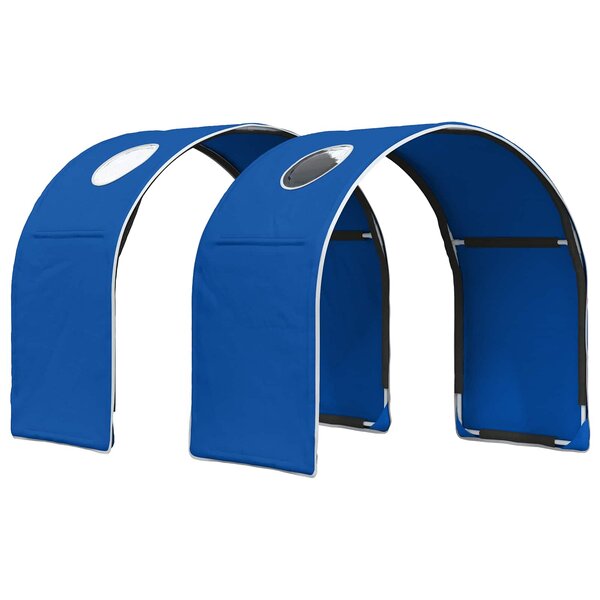 vidaXL Tunnel de lit 2 Pièces Bleu 211 x 52 5 x 2 cm Polyester