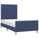 vidaXL Cadre de lit sans matelas bleu 90x190 cm tissu
