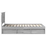 vidaXL Cadre de lit Gris Sonoma 100 x 200 cm Pin massif