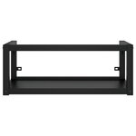 vidaXL Cadre de lavabo de salle de bain mural Noir 79x38x31 cm Fer