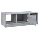vidaXL Table basse sonoma gris 102x50x36 cm bois d'ingénierie