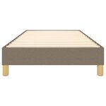 vidaXL Cadre de lit à ressorts taupe 90x190 cm tissu