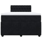 vidaXL Sommier à lattes de lit avec matelas Noir 120x200 cm Velours