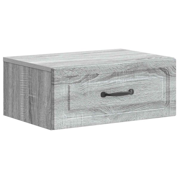 vidaXL Cabinet de chevet mural Sonoma gris 49 x 34 5 x 20 cm