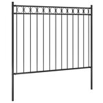 vidaXL Clôture de jardin Acier 1 7x1 m Noir