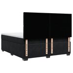 vidaXL Sommier à lattes de lit avec matelas Noir 180x200 cm Velours