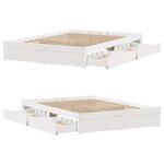 vidaXL Cadre de lit sans matelas blanc 120x190 cm bois de pin massif