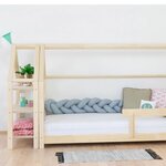 Lit cabane avec étagère 90 x 200 verni