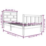 vidaXL Cadre de lit sans matelas bois massif 90x200 cm