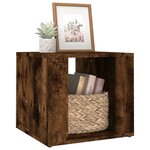 vidaXL Table de chevet Chêne fumé 41x40x36 cm Bois d'ingénierie