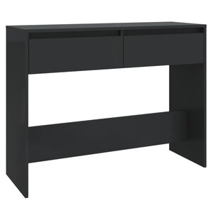 vidaXL Table console noir 100x35x76 5 cm bois d'ingénierie